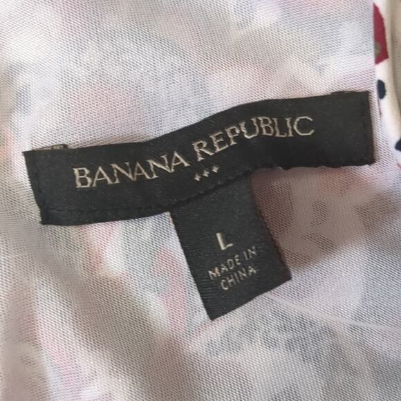 NWT Banana Republic Factory Red White Paisley Bohemian Fit & Flare Dress Large - Picture 7 of 9